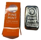 5 oz Cast-Poured Silver Bar – 9Fine Mint .999 Fine Silver Bullion