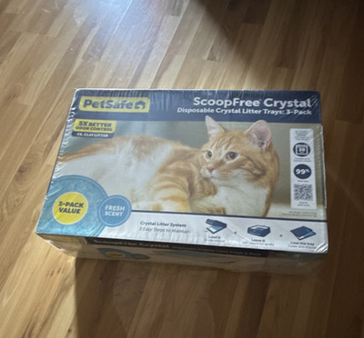 PetSafe ScoopFree Crystal Litter Box Liners, Disposable Crystal Trays 3-Pack