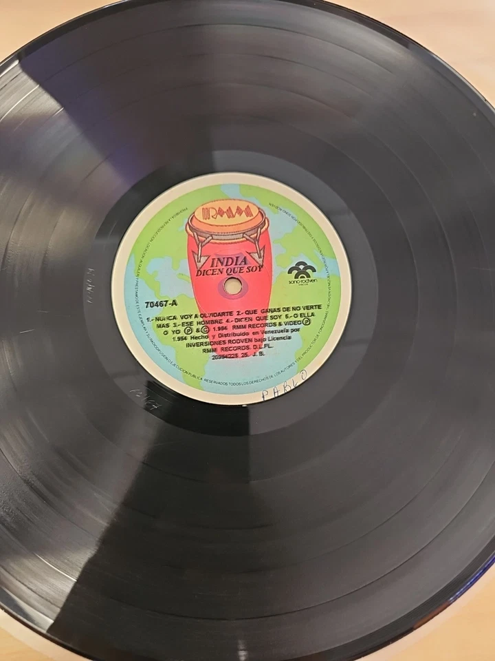 India LP “Dicen Que Soy” Venezuelan Press 1994 Marc Anthony - VG+ - Image 2 of 4