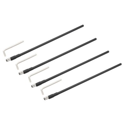 4 Pack Guitar Two Way Rod 380mm Low-Profile Guitar Rod with L-Wrench Black