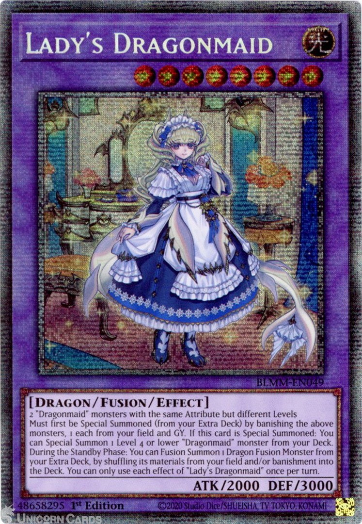 BLMM-EN049 Lady's Dragonmaid : Starlight Rare 1st Edition Mint YuGiOh Card