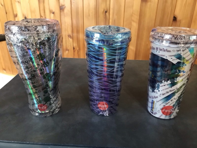 Lot of 3 Royal Caribbean Cruise Drink Beverage Coke Cup Tumblers New Sealed