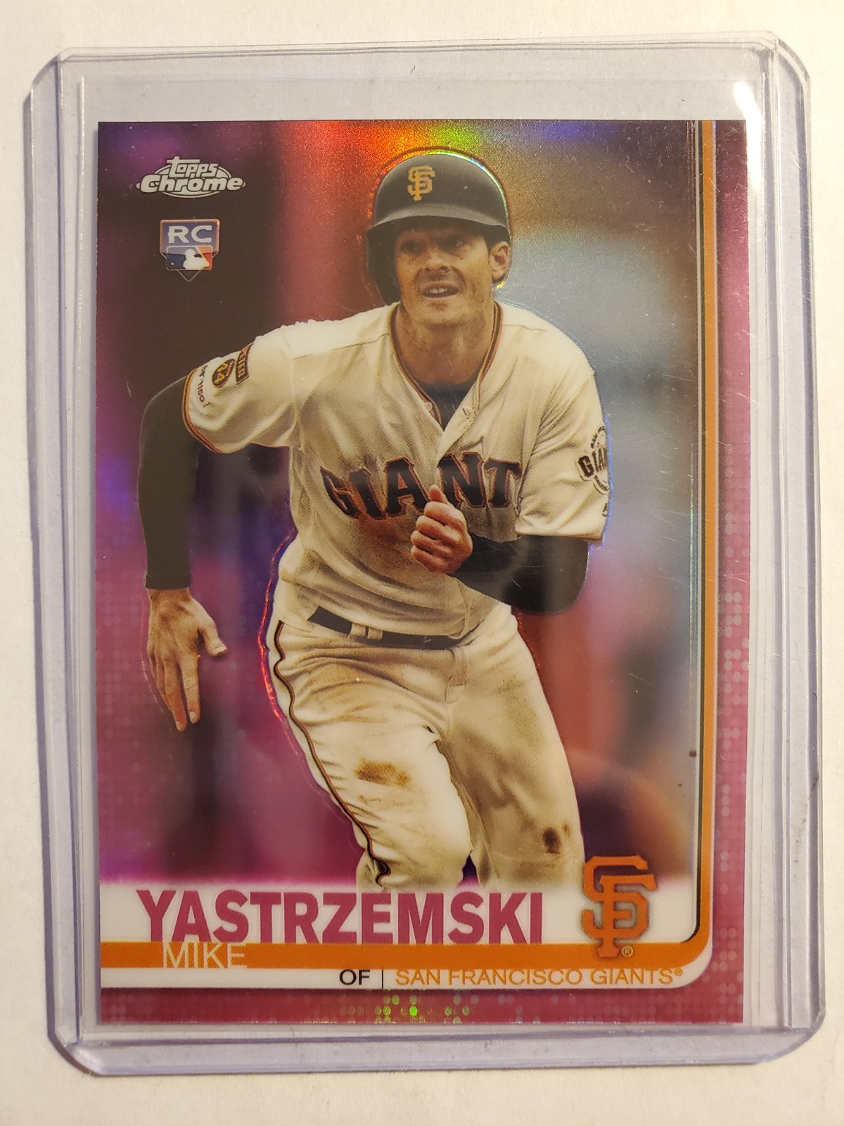2019 Topps Chrome Update Series - Mike Yastrzemski #49 Pink Refractor (RC)