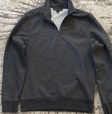 Michael Kors Men's Gray Fleece 1/4 Zip Mock Neck Sweatshirt Pullover Size M