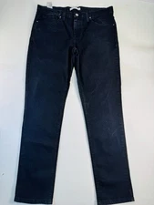 Perry Ellis Slim Fit Portfolio 5-Pocket Stretch Denim Jean Black Rinse 34x32