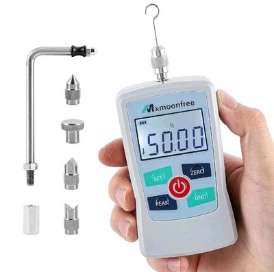 Mxmoonfree 50N Digital Force Gauge Push Pull Portable Meter 