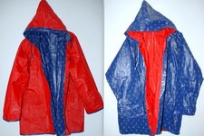 TOP PVC Wende Regenjacke  + Kapuze Regenmantel Regen Mantel Jacke 54 / L-XL