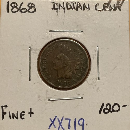 1868 INDIAN PENNY  IN FINE + CONDITION KEY BETTER DATE  COIN    XX719