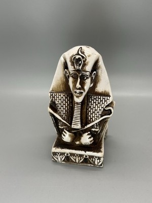 Handgefertigte altägyptische antike König Echnaton Kopf Büste Statue Pharao