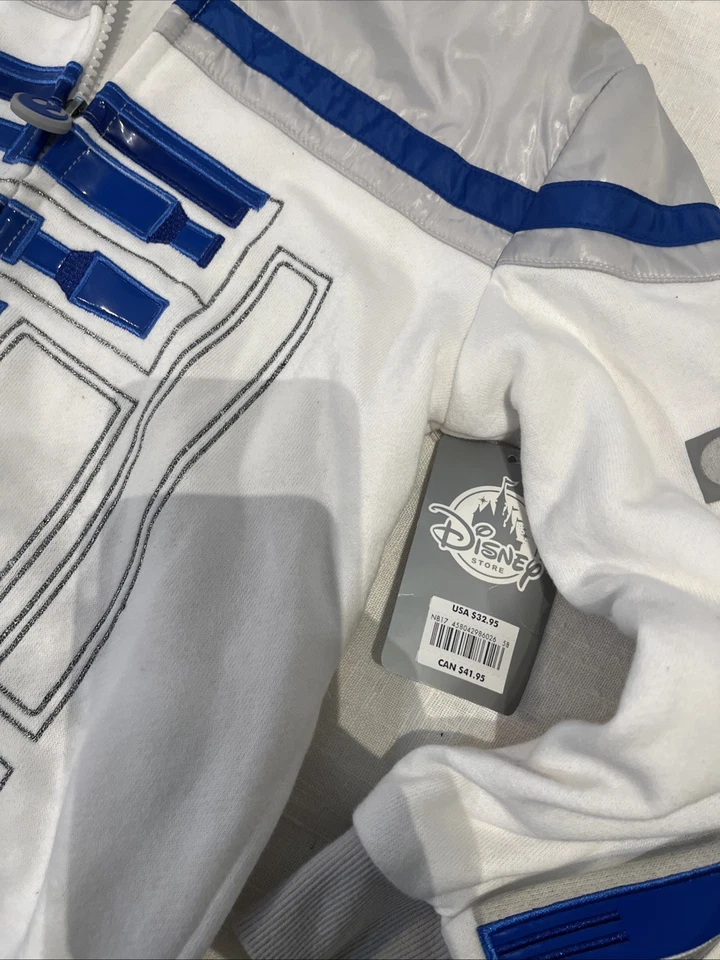 Disney R2-D2 Kids Zip Up Hooded Jacket Size 3 - Image 4 of 4