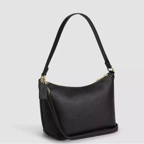 Coach Schultertasche mit Reißverschluss oben aus charakteristischem Canvas schwarz CW390 NEU - Bild 2 von 6