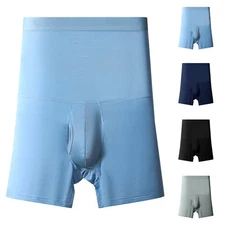 Sports Boxer Shorts for Men Extra High Waist Anti Chafing Abdomen Underwear