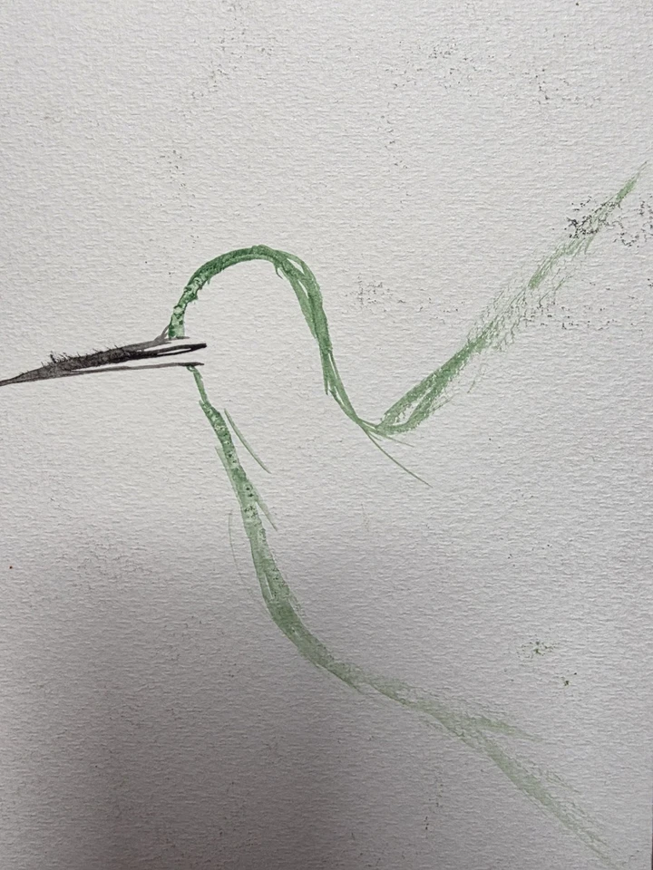 Hummingbird Bird Watercolor Painting Original - Image 3 of 3