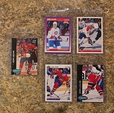 (5) John LeClair 1991-92 Upper Deck Rookie card RC Score Parkhurst 1993-94 Topps. rookie card picture