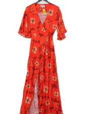 & Other Stories Wrap Maxi Dress in Orange