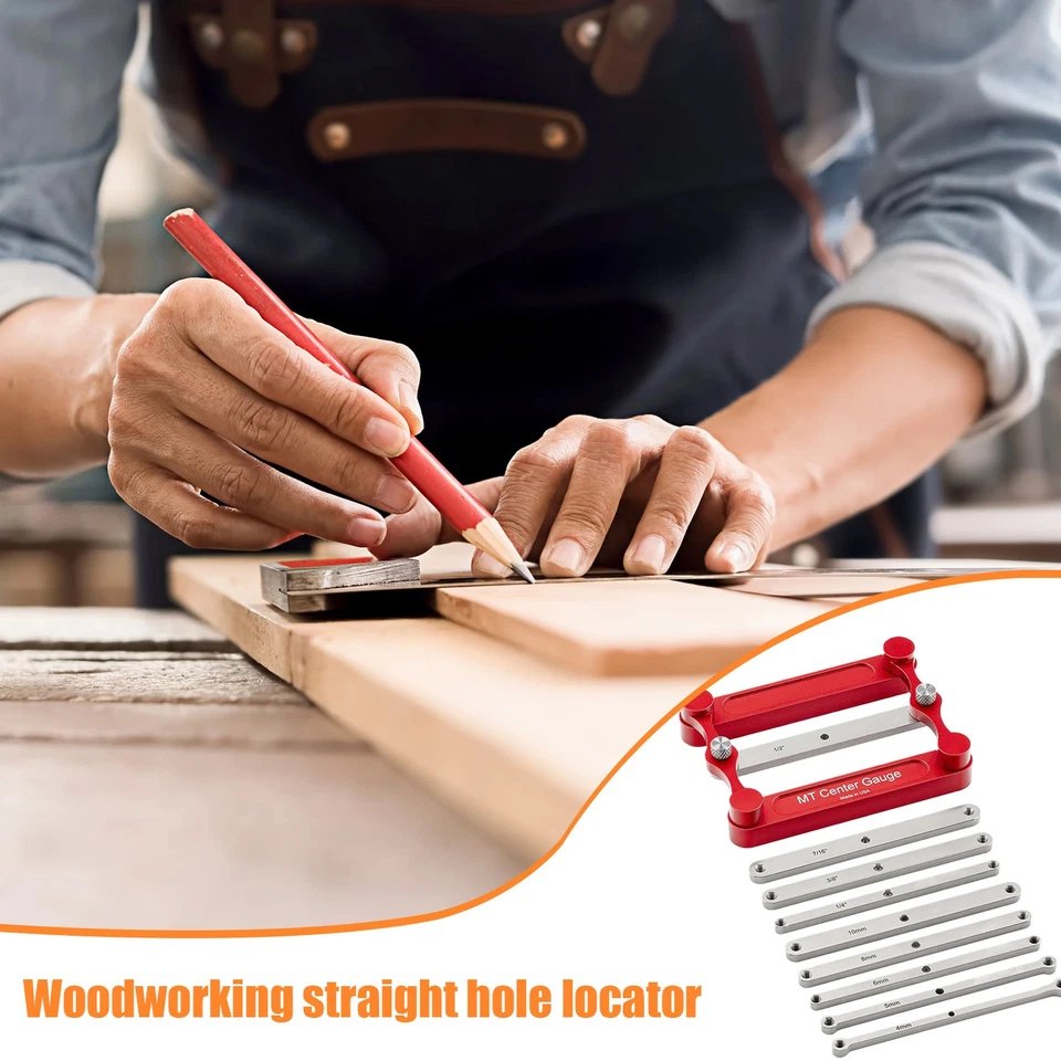 Juego integral de medidores de centro de carpintería herramienta de carpintería para trabajos de precisión Foto 4 de 4