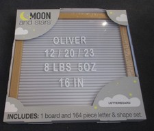 Letterboard Kit Wood Frame Grey 164 Letters Shapes Milestone Pictures