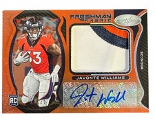 2021 Certified Freshman Fabric Mirror Signatures Javonte Williams Rookie /25 RC