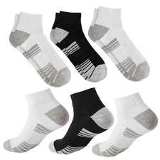 Lot 3-6 Pair Athletic Quarter Crew Sock Cotton Sports Socks Size 6-12