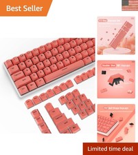 117 Key Custom PBT Keycap Set - Red OEM Profile for Mechanical Keyboards