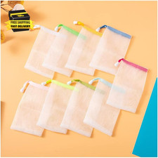 10 PCS Exfoliating Mesh Soap Saver Pouch Bag Sack, Face Cleansing Foaming Nets,