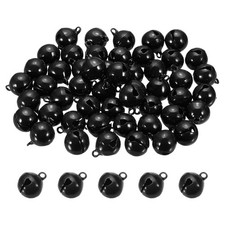 50Pcs 0.55" Decorative Jingle Bells for DIY Crafts, Black