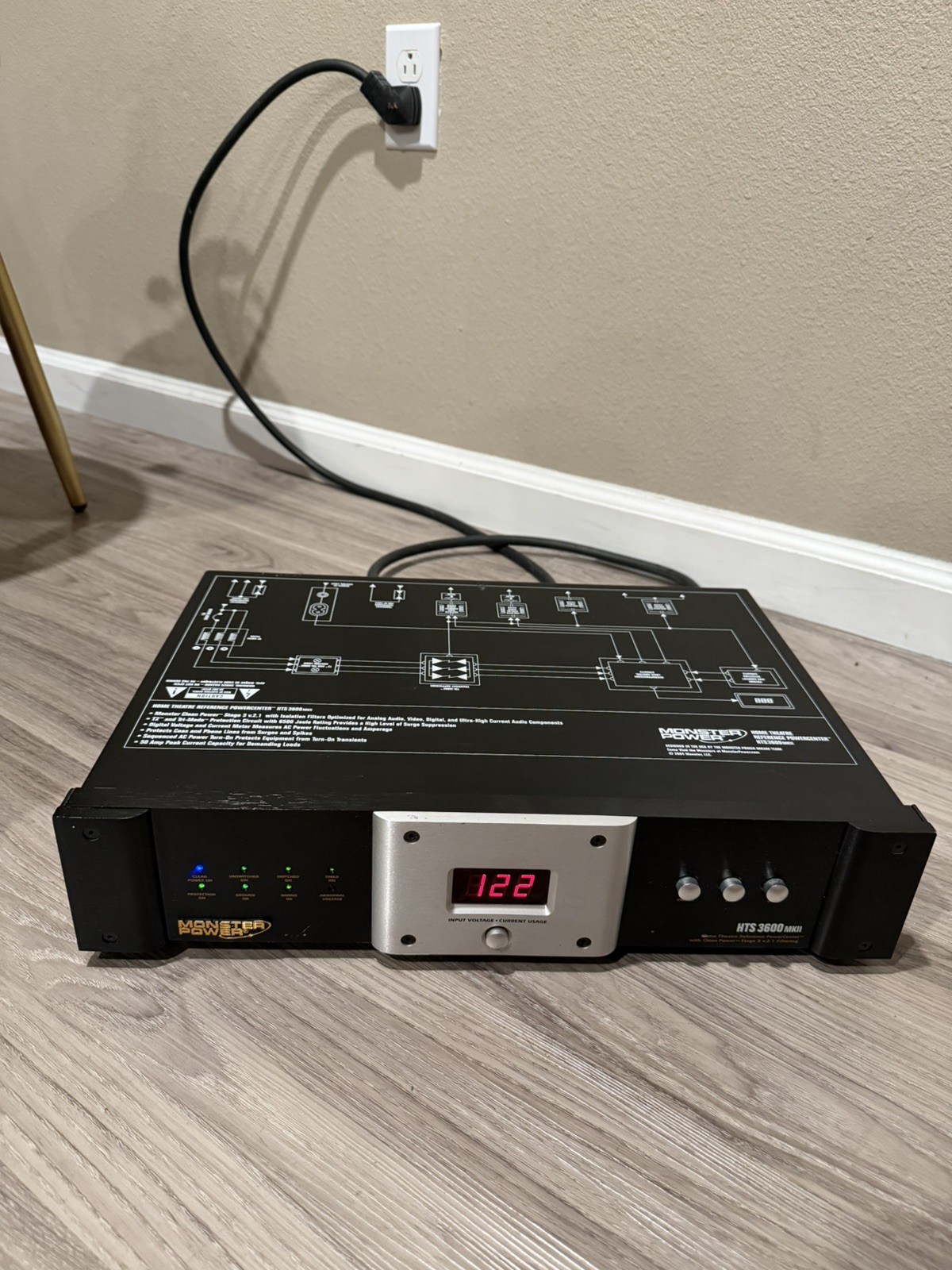 Monster Power HTS 3600 MKII Home Theater Surge Protector (TESTED / WORKS)