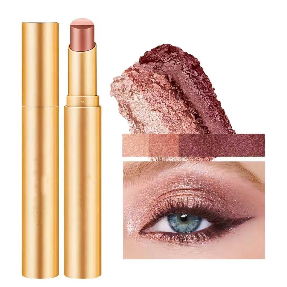 Barra de sombra de ojos 3 colores en 1, sombra de ojos cremosa de larga duración