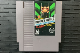 DONKEY KONG 3 - NINTENDO NES GAME W/ BOX, MANUAL & STYROFOAM - 100% COMPLETE