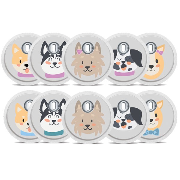 Aufkleber für Freestyle Libre 3 Sticker - 10er Set "Dogs" | Diasticker®