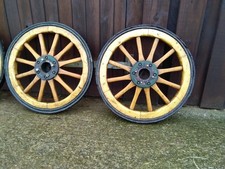 Wooden Cart Wheels, small 24" diameter