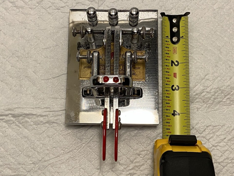 Vibroplex Telegraph Morse Key Semi Auto Bug Chrome Vintage Deluxe ...