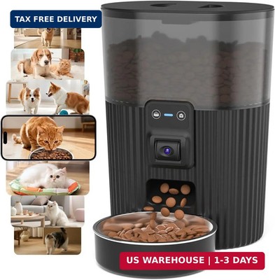 PAPIFEED Automatic Cat Feeder with Camera, 3L Cat Food Dispenser with App, 2.4G