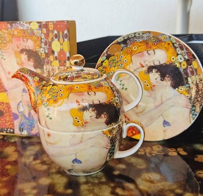 Rare Porzellan-Teeservice 24K Gold Gustav Klimt Fusaichi Pegasus Teetasse