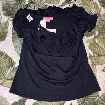 WOMENS NEW Bella James Shirt Top NWT Black Saks 5th Avenue