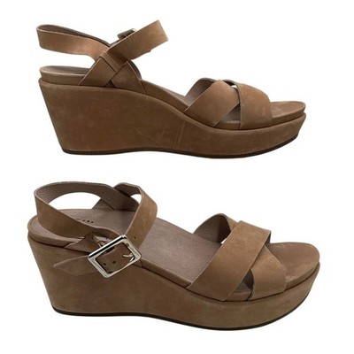 ABEO Hana Tan Wedge Comfort Sandals Sz 9N 3  Arch Support Neutral BIO System