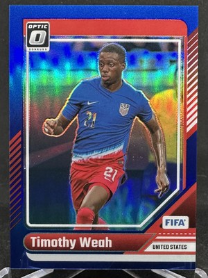 Timothy Weah 2024-25 Panini Donruss Soccer Optic Blue Prizm /149 #7