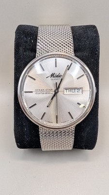 Seltene Mido Ocean Star Datoday Quartz Ref. 8489 Vintage Herrenuhr 36mm