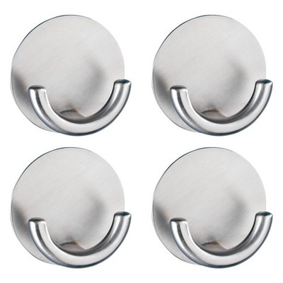 WENKO 4er Set Wand Kleider Bad Küchen Haken RONDO selbstklebend Handtuch Halter