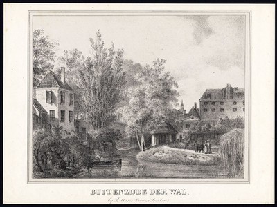 Antique Print-UTRECHT-CITY WALL-WITTEVROUWENPOORT Hardenbergh-Houtman-1830