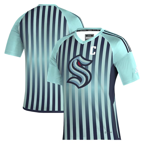 Seattle Kraken adidas AEROREADY Raglan Soccer Top - Light Blue Size- XL - Picture 1 of 3