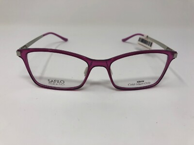 SAFILO ELASTA SA6053 12P Eyeglasses Italy 51-15-140 Purple Crystal/Silver CZ93