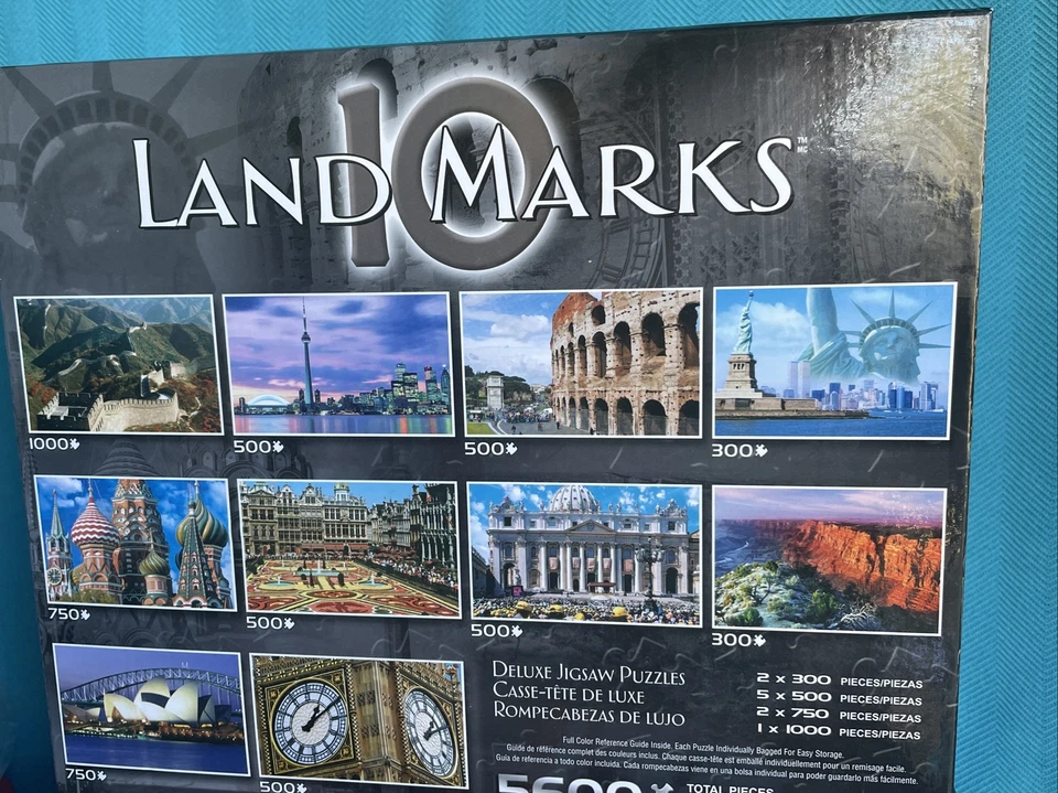 LANDMARKS of the WORLD Big Ben Statue of Liberty Grand Canyon Puzzle ❤️ct39j2 - Image 3 of 4