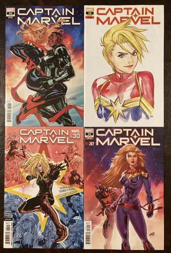 CAPTAIN MARVEL #30 SET OF 4 1:25 DODSON MOMOKO LIEFELD VARIANT MARVEL COMIC BA