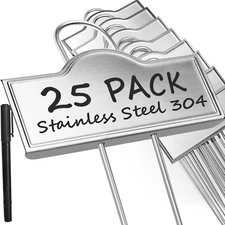 25-Pack Weatherproof Large Metal Plant Labels Garden Markers Plant Tags Flowers