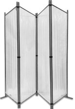Paravent 225x170cm - 4tlg. transparent -  Paravent Raumteiler Trennwand