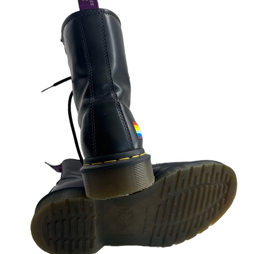 Doc Martens Unisex schwarz Leder Schnürstiefel 1460 LGBT Pride, W-US7 - Bild 10 von 11