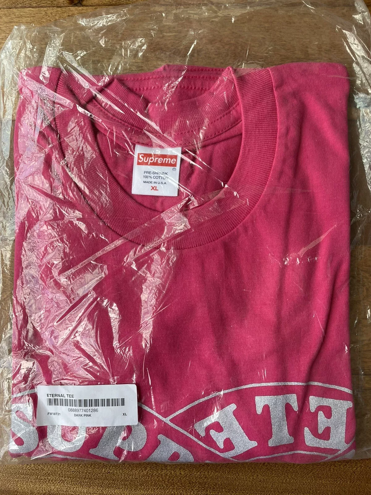 Tee shirt Supreme Eternal rose foncé XL