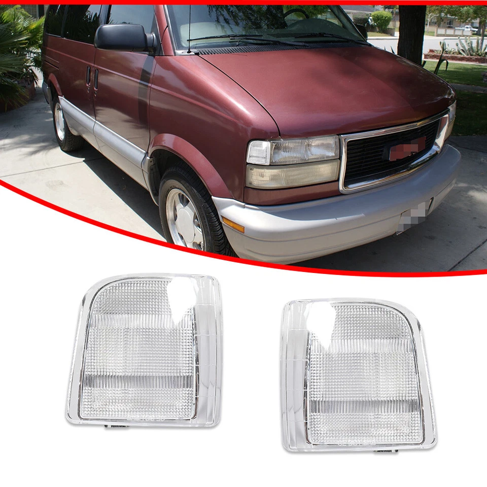 2X Clear Lens Chrome Side Corner Lights For 1995-2005 Chevrolet Astro GMC Safari - Image 2 of 4