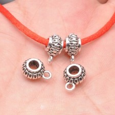 20 Tibetan silver Crafts Beads Connectors neklace Bails Bail beads